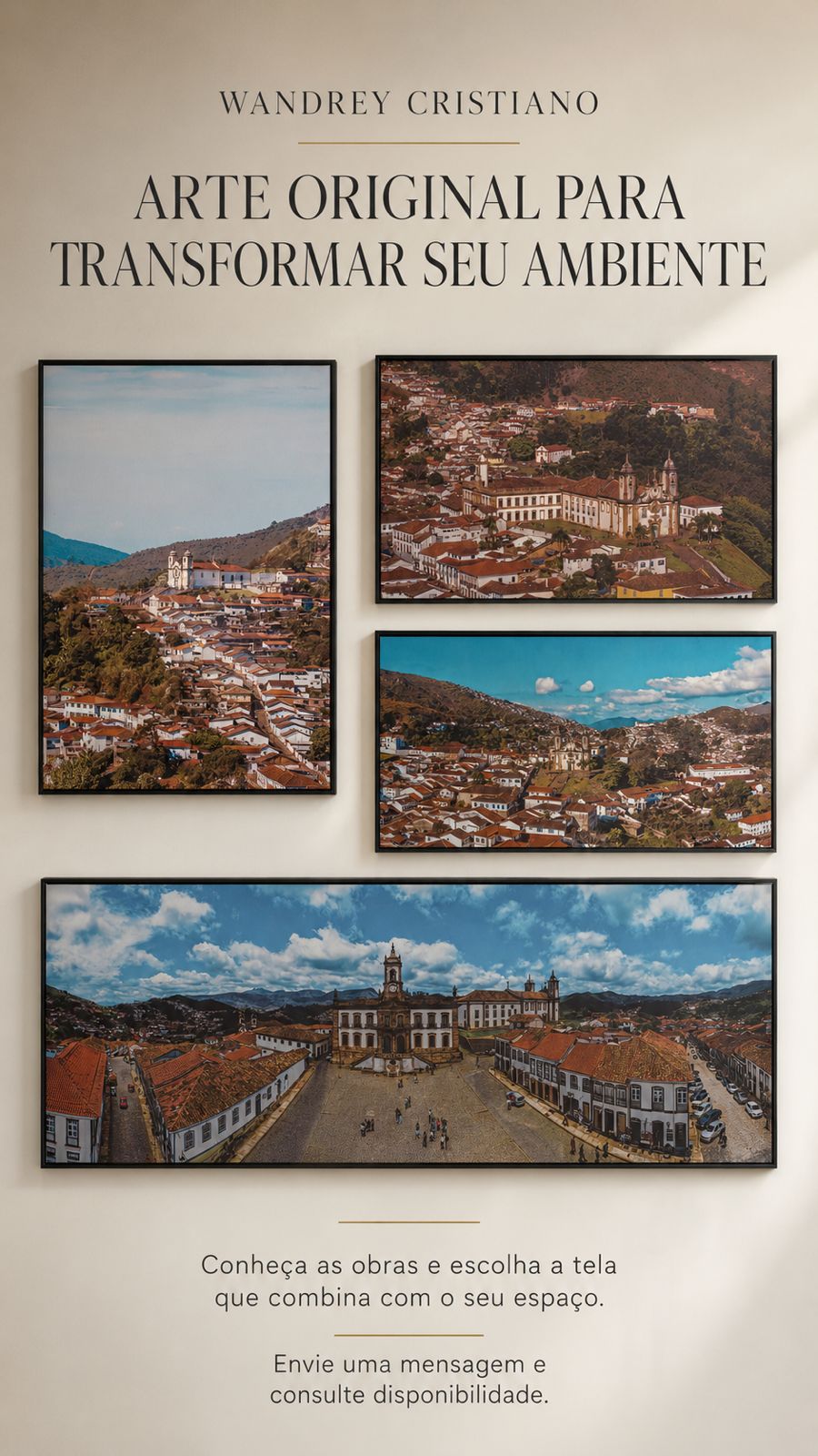 Seleção de telas da coleção Ouro Preto de Wandrey Cristiano